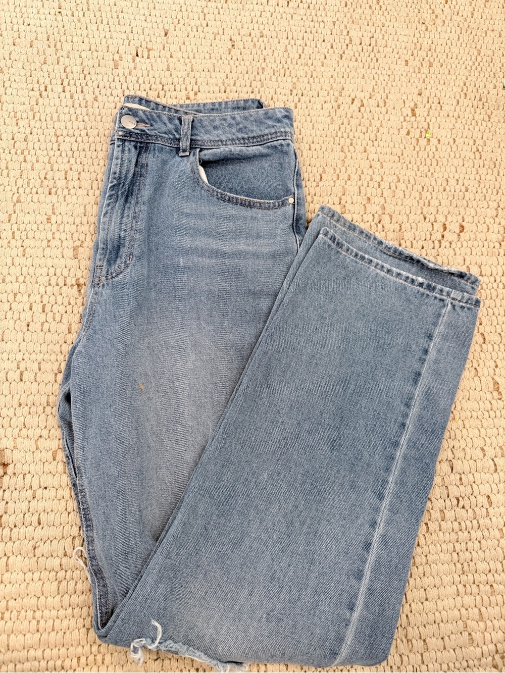 Women's Light Blue Wide Leg Denim Jeans